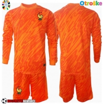 Otroške Nogometnih dresov Francija Vratar Gostujoči EP 2024 Dolgi rokavi (+ hlače)